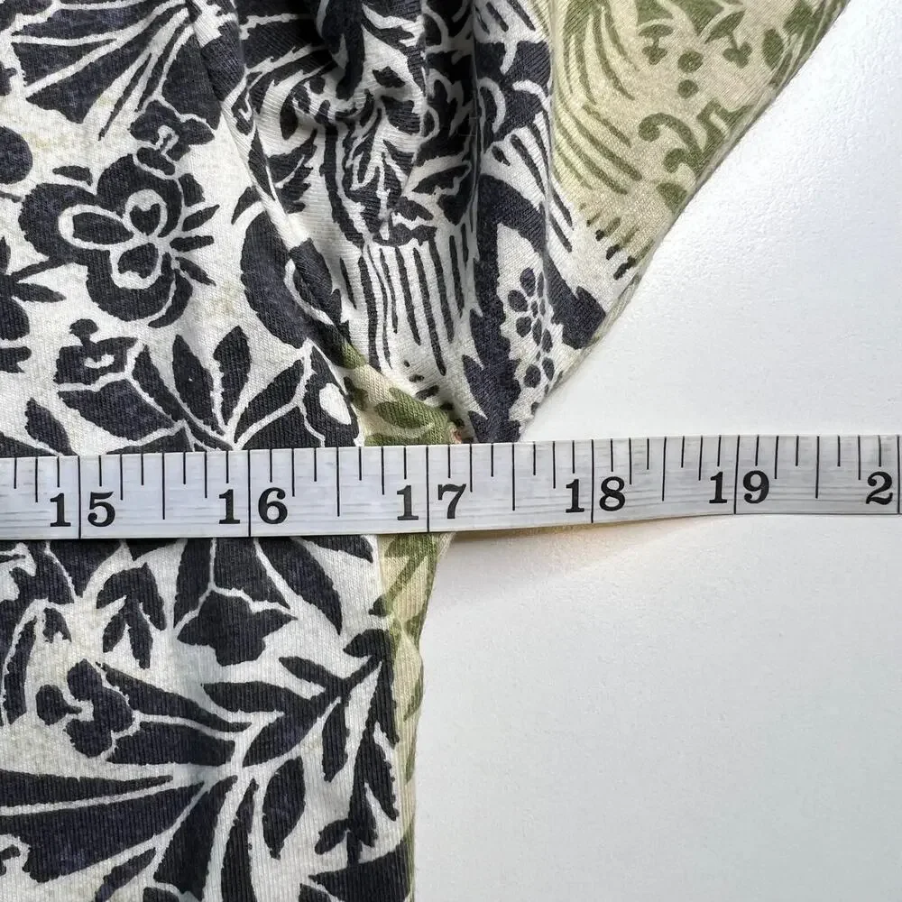 Anthropologie Daily Practice Multicolor Floral Print Crop Twist Top Boho Size XL